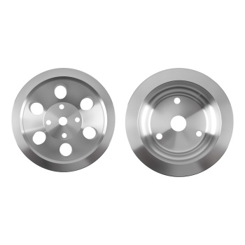 Double Groove LWP Pulley Kit compatible for Chevy Small Block 265-400 V8 Engine Aluminum