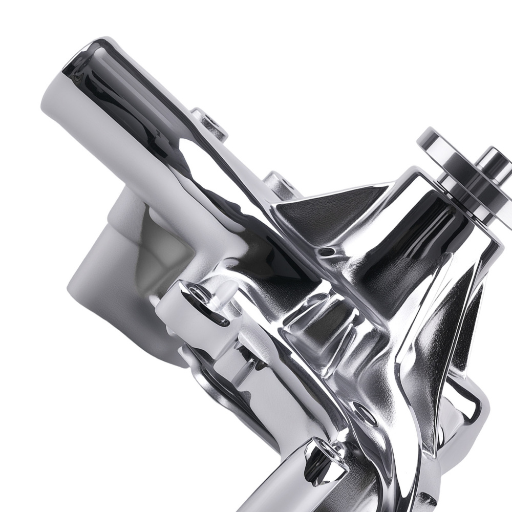 Long Water Pump 2 Groove Crankshaft Pulley Kit compatible for Chevy 350 400 283 High Volume