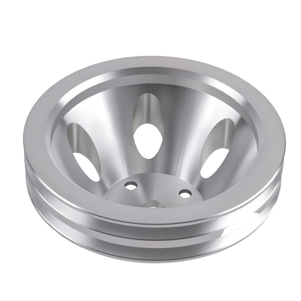 2/3 Groove Crankshaft Pulley compatible for Chevy Small Block 265-400 V8 Long Water Pump