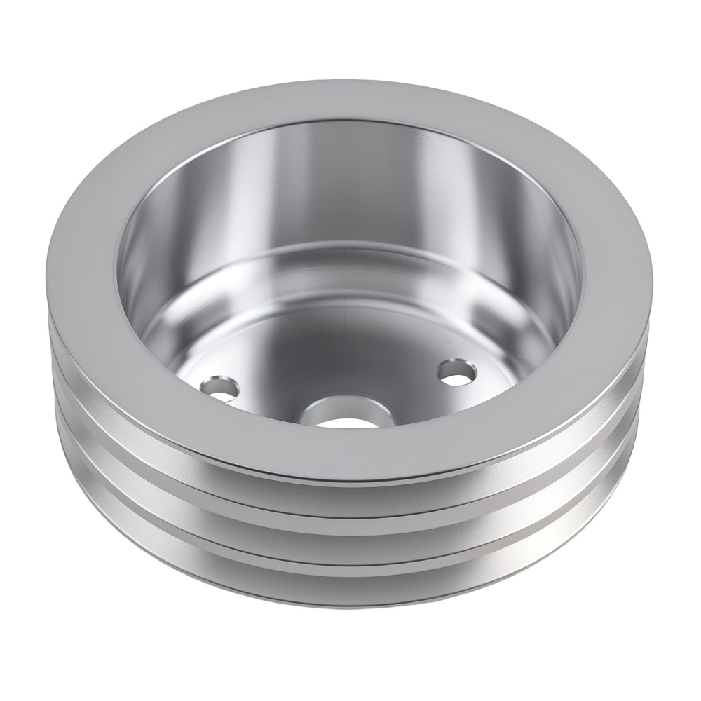 2/3 Groove Crankshaft Pulley compatible for Chevy Small Block 265-400 V8 Long Water Pump