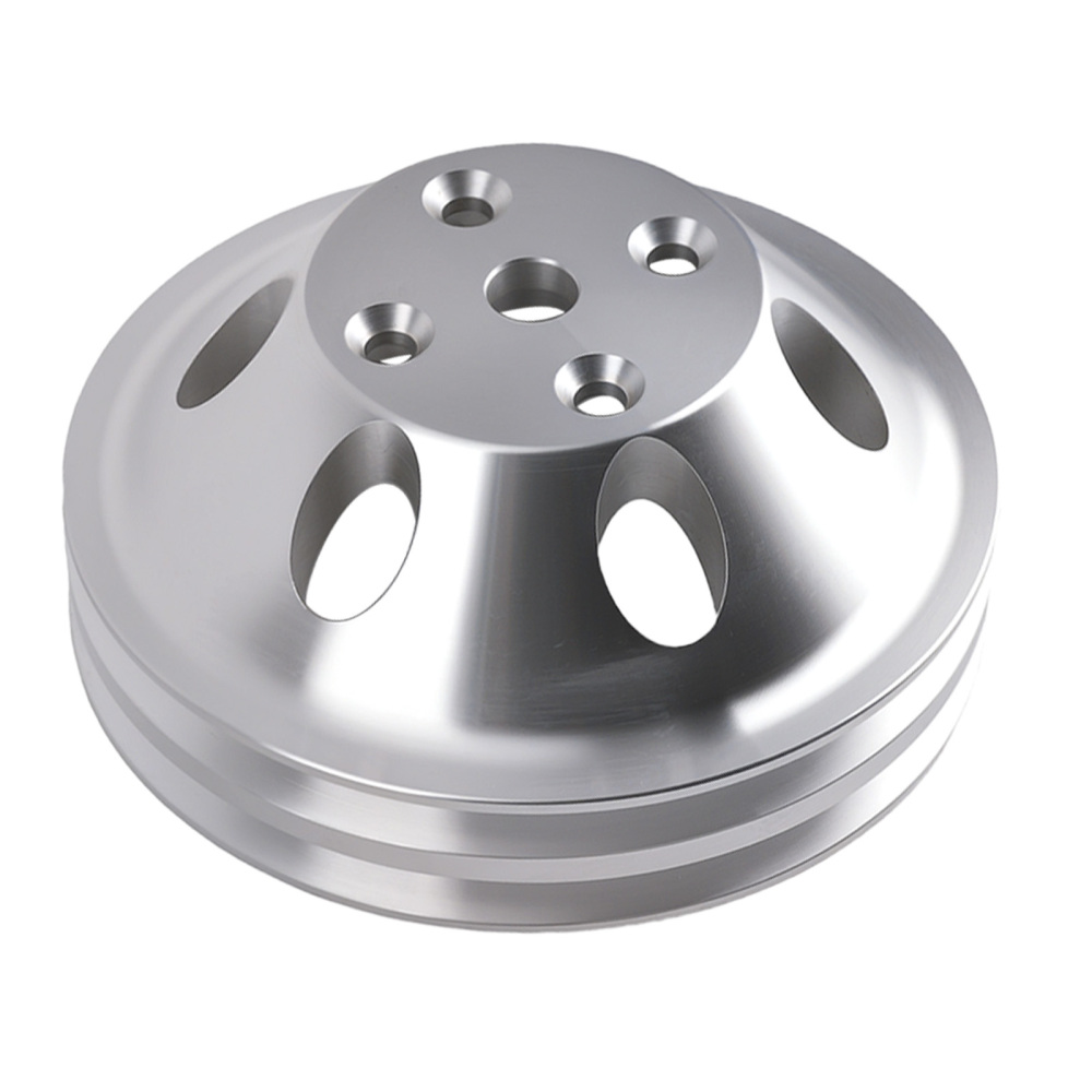 2/3 Groove Crankshaft Pulley compatible for Chevy Small Block 265-400 V8 Long Water Pump