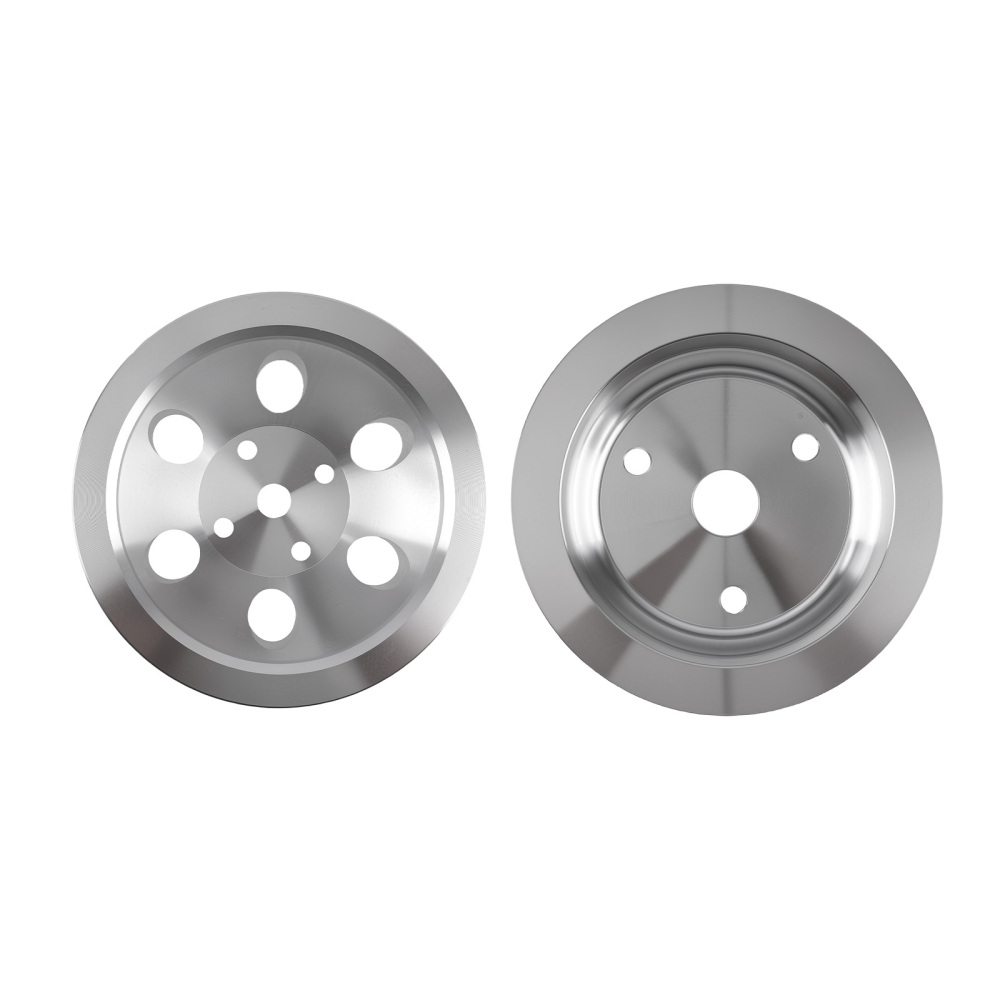 2/3 Groove Crankshaft Pulley compatible for Chevy Small Block 265-400 V8 Long Water Pump