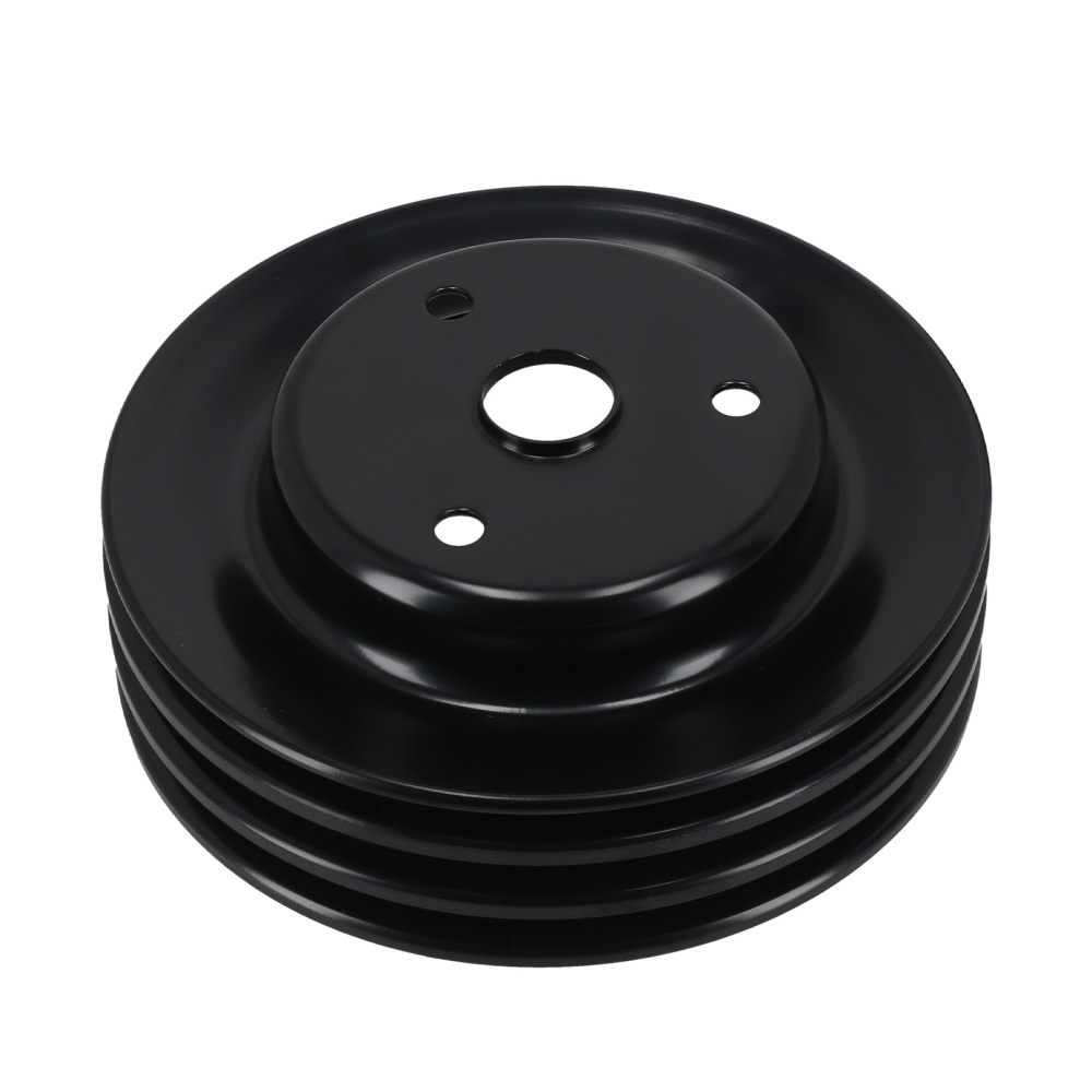 2/3 Groove Water Pump Pulley Kit compatible for Chevy 262-400 SBC V8 LWP Direct Fit