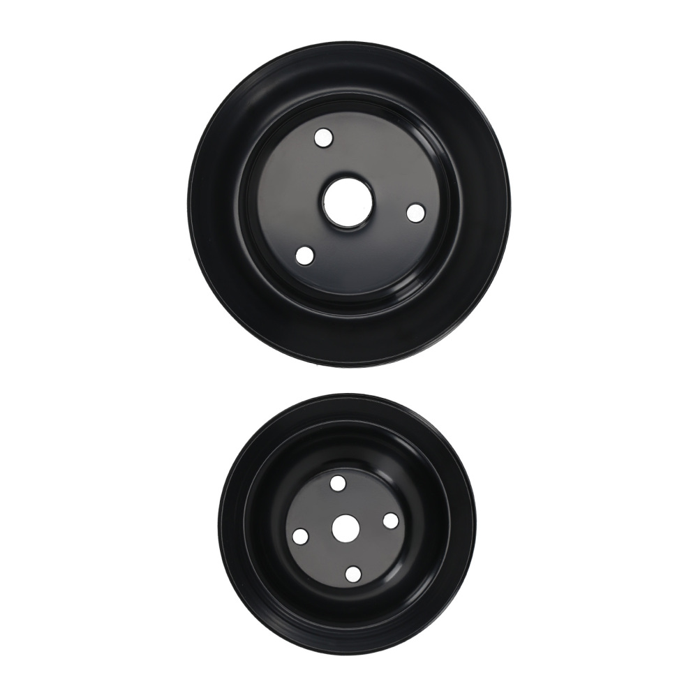 2/3 Groove Water Pump Pulley Kit compatible for Chevy 262-400 SBC V8 LWP Direct Fit