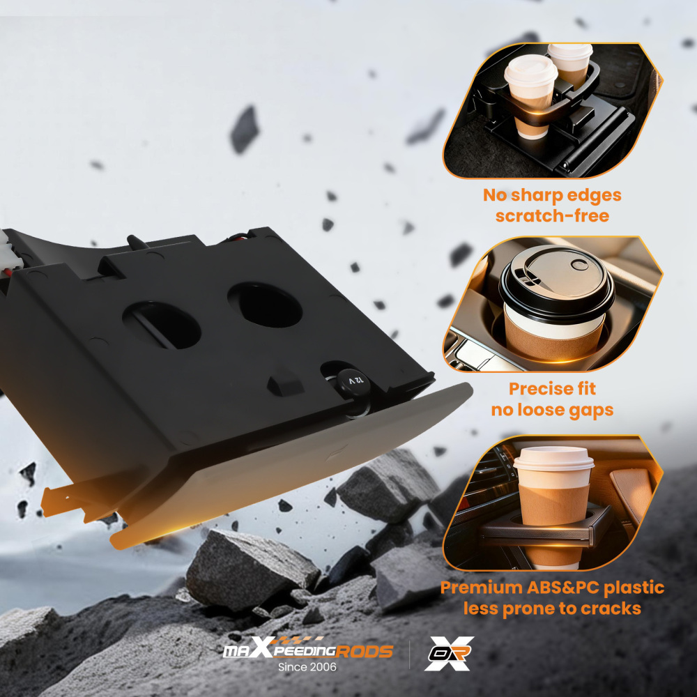 Cup Holder ABS Grey compatible for VW Transporter T5 2003-2013 Center Console 7H285860130T