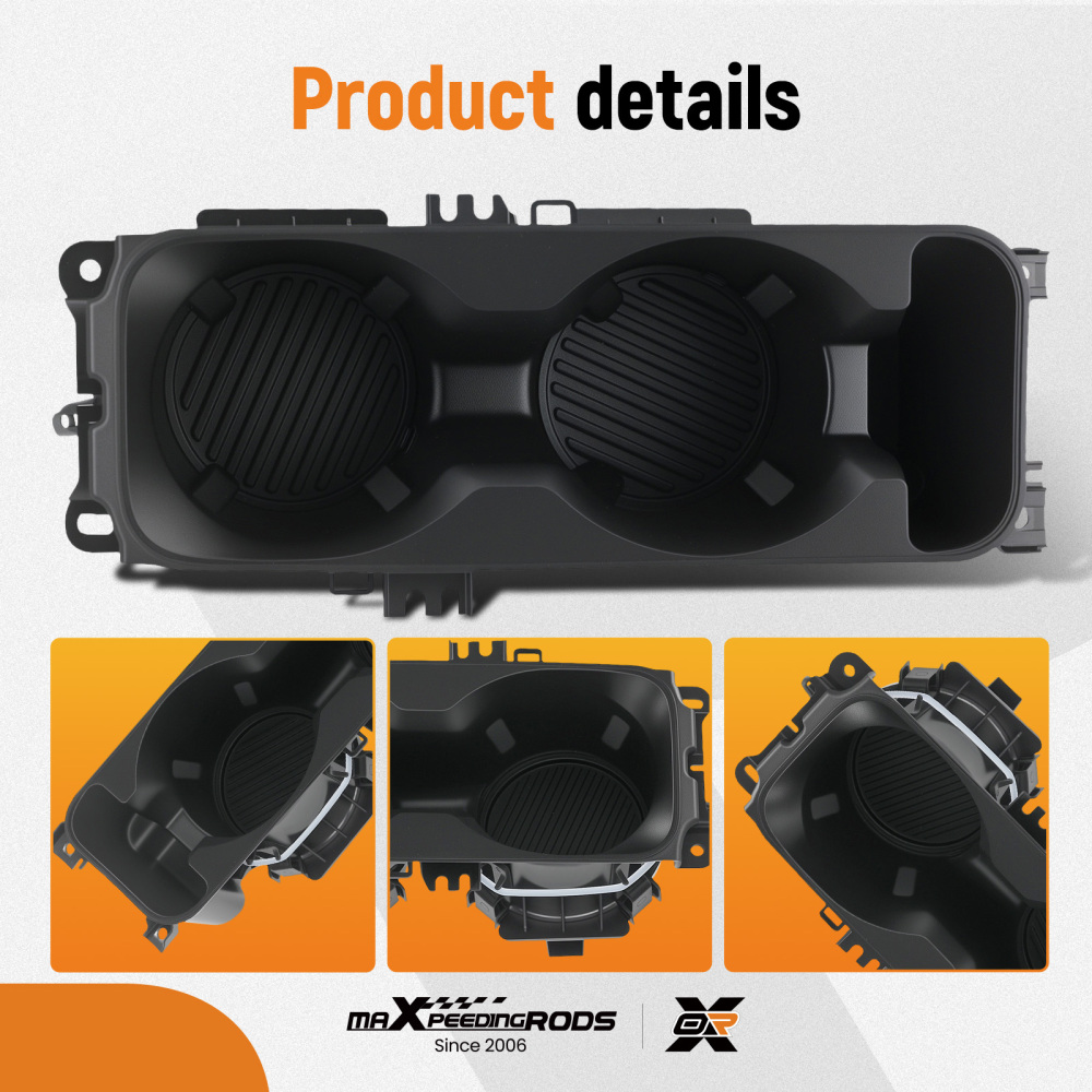 Center Black Cup Holder compatible for Ford Explorer 2020 2021-2025 LB5Z-7813562-AB Front