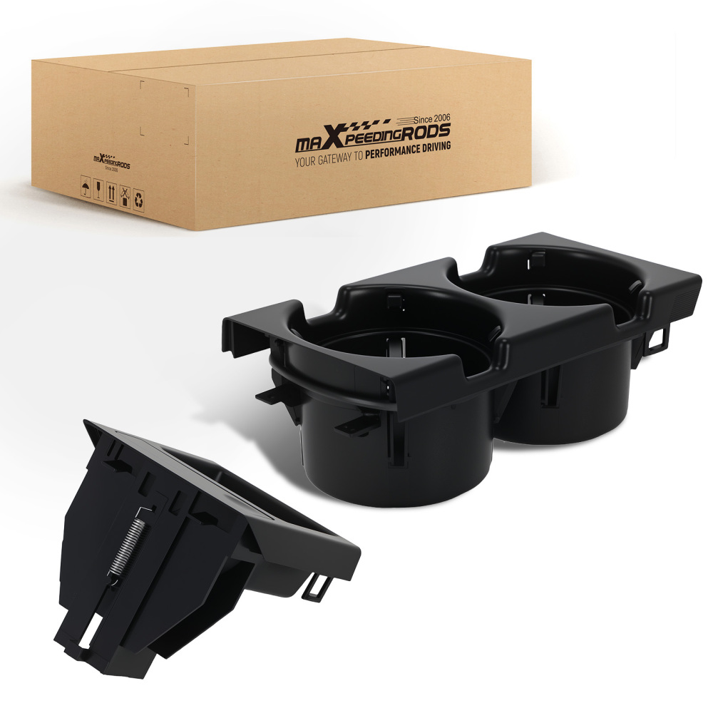 Portabicchieri ABS Console compatibile per BMW E46 1998-2007 51169415186 Nero Anteriore
