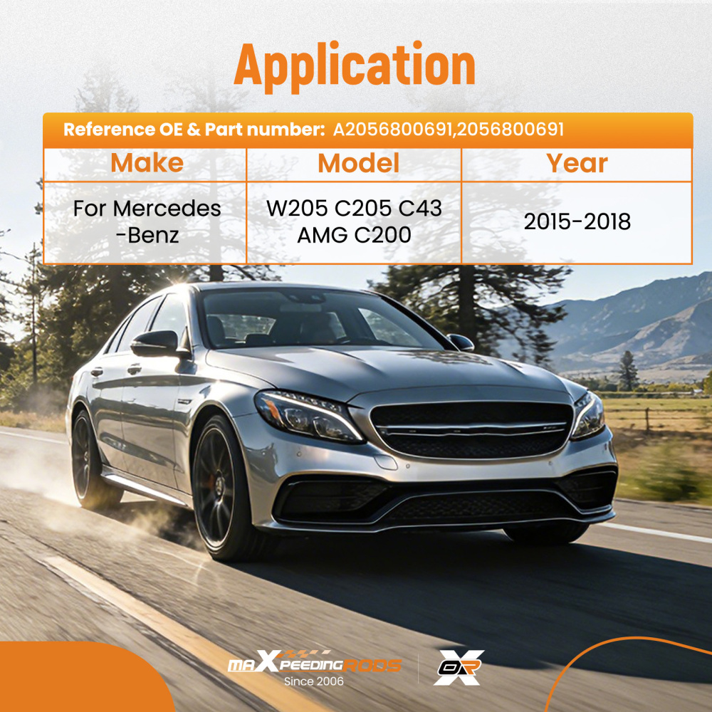 Portabicchieri compatibile per Mercedes-Benz W205 C205 C43 AMG C200 15-2018 2056800691