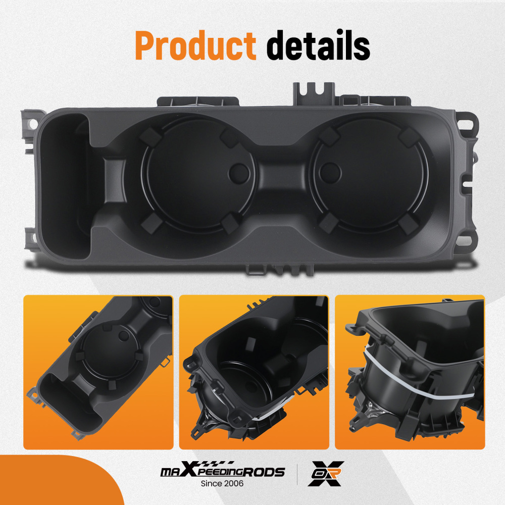 Black Center Console Cup Holder compatible for Ford Explorer 2020-2025 LB5Z-7813562-AB