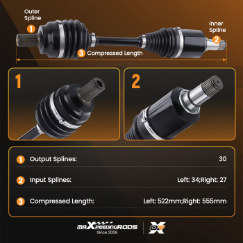 2XArbre De Transmission Avant gauche Droite compatible pour Mercedes-Benz W212 S212 C218