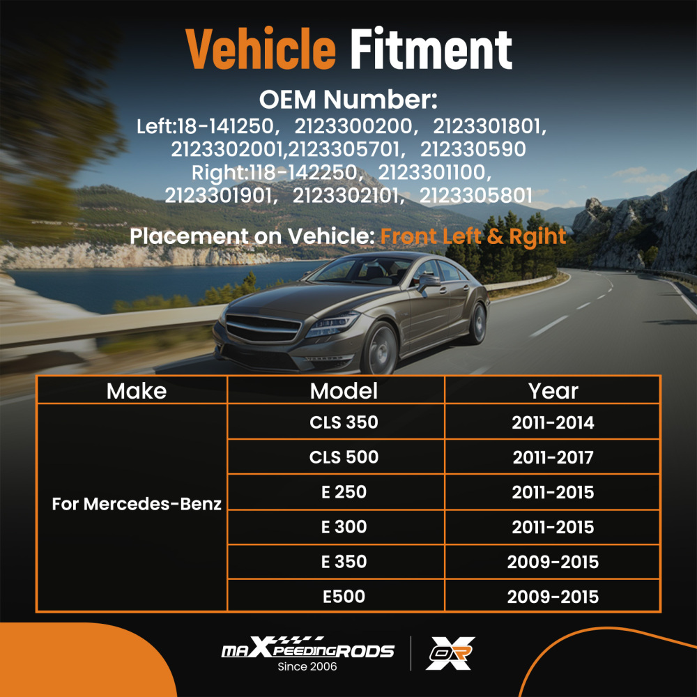 2XAlbero Motore Anteriore Sinistra+Destra compatibile per Mercedes-benz C218 X218 W212 S212