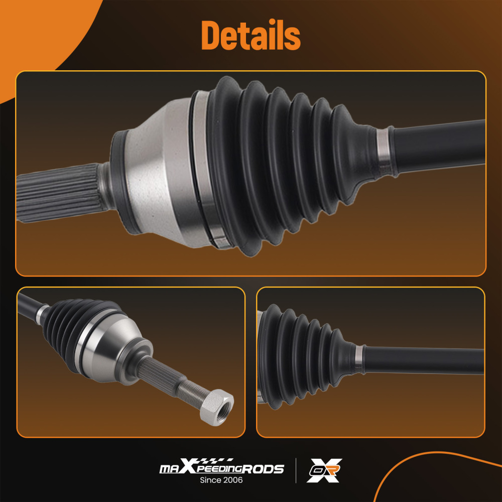 Front CV Axle Shafts Set of 2 Pair compatible for Infiniti FX35 AWD 2003-2008 V6