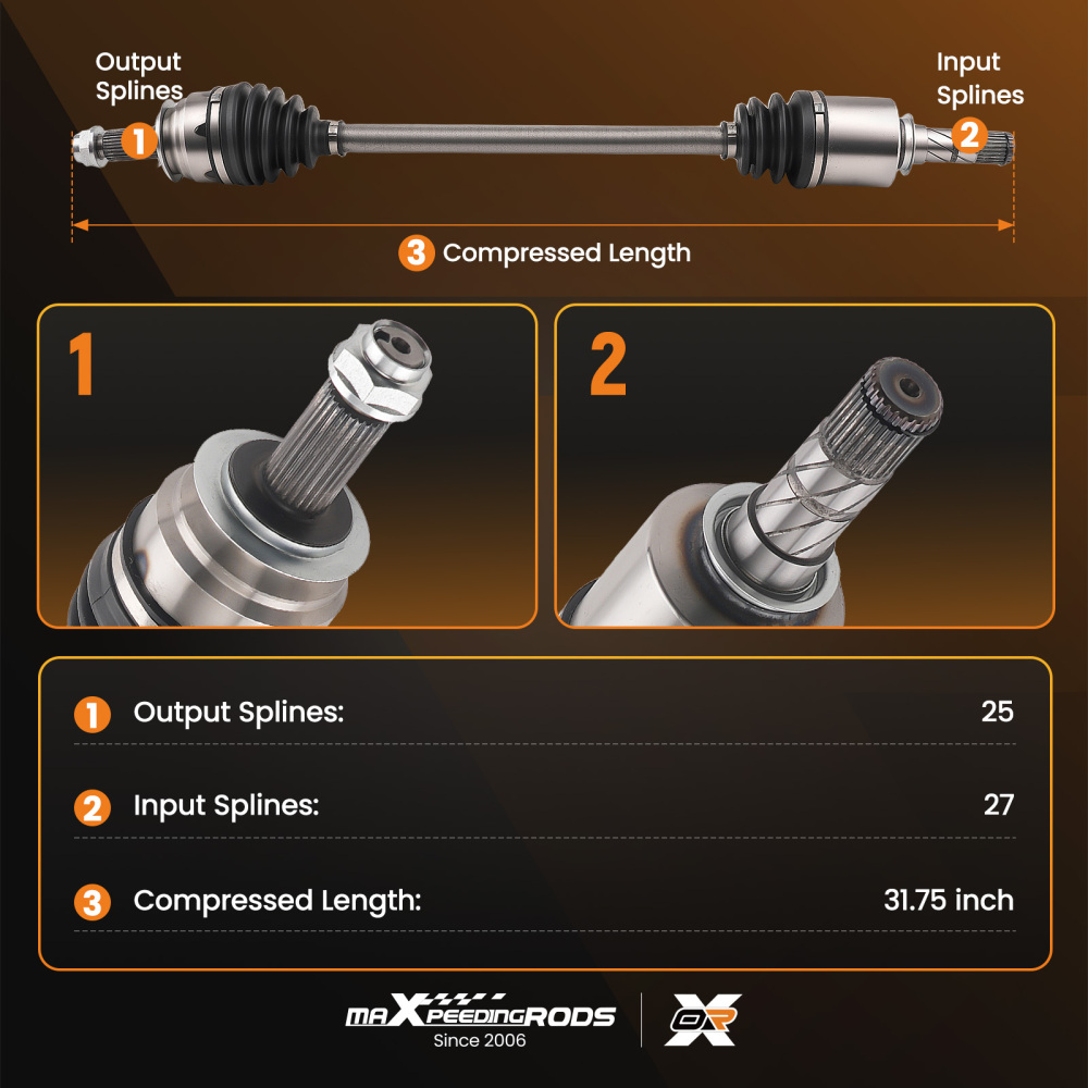 Front Cv Axle Shaft compatible for Subaru Outback 2010-2014 compatible for Subaru Legacy 2010-14