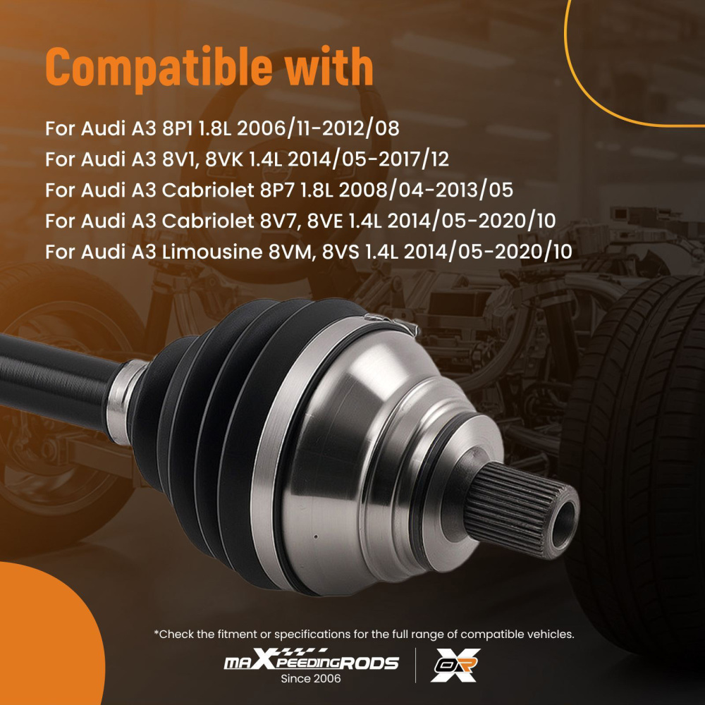 DRIVE SHAFT NEAR/SIDE compatible for VW CADDY 1.2-1.4-TGi-TSi-1.6-1.9-2.0-TDi 2004gt;ONWARDS