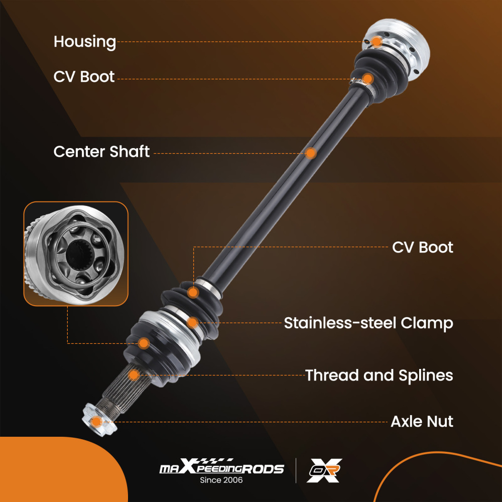 2XPROPSHAFT DRIVESHAFT L+R compatibile per BMW 5 SERIES E60 520I 2003-2010 POSTERIORE 664 mm