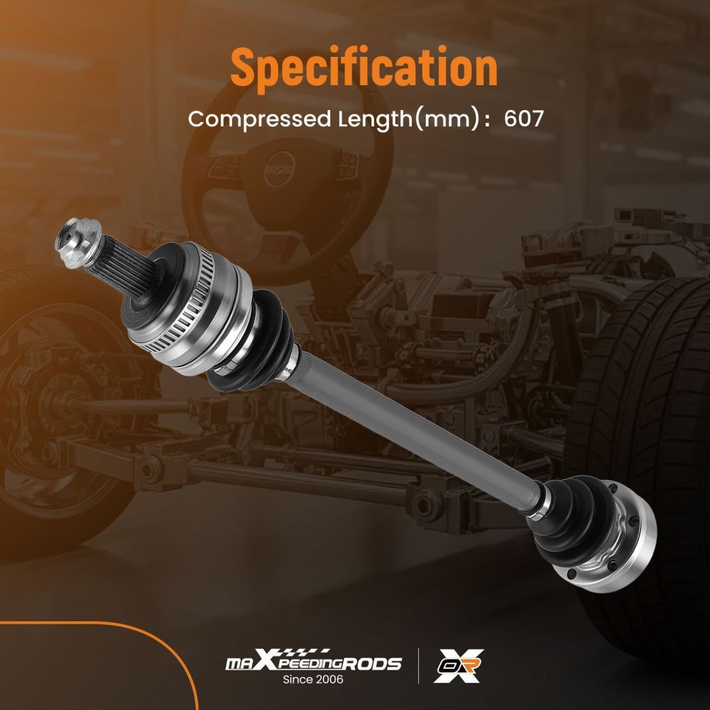 Drive Shaft Assembly compatible for BMW 1 E81 E87 120d 3 E90 E91 320d Rear Left 607mm