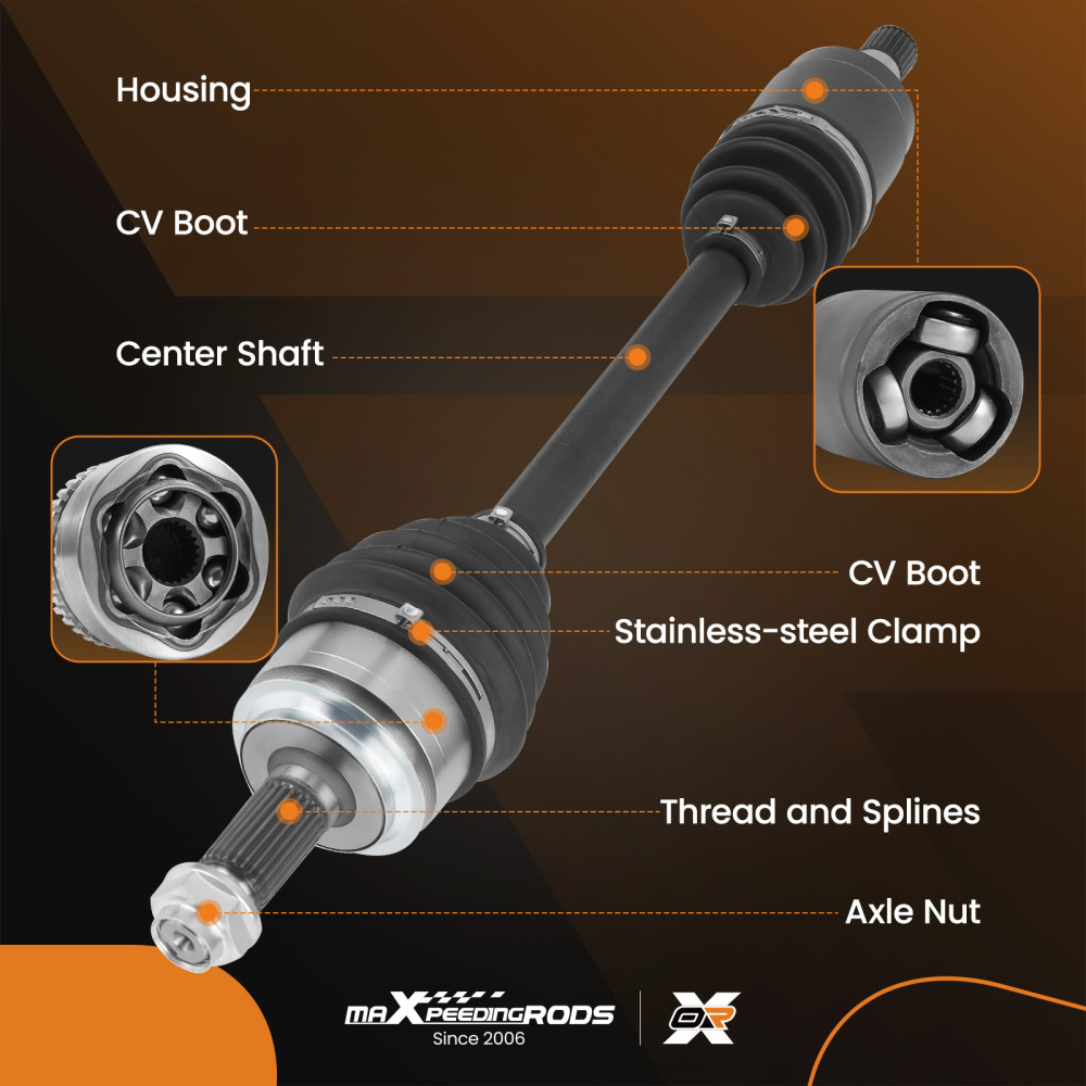 2X Front L+R CV Axle Shaft Assembly compatible for Honda Civic Auto CVT 2.0L I42016-2021