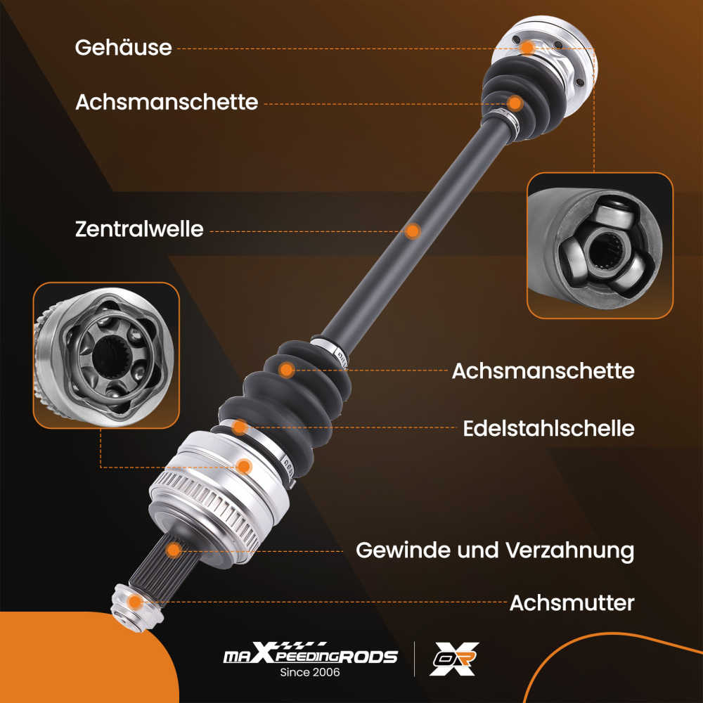 Albero CV 612mm compatibile per BMW Serie 1 E81 E87 Serie 3 E90 E91 Sinistro