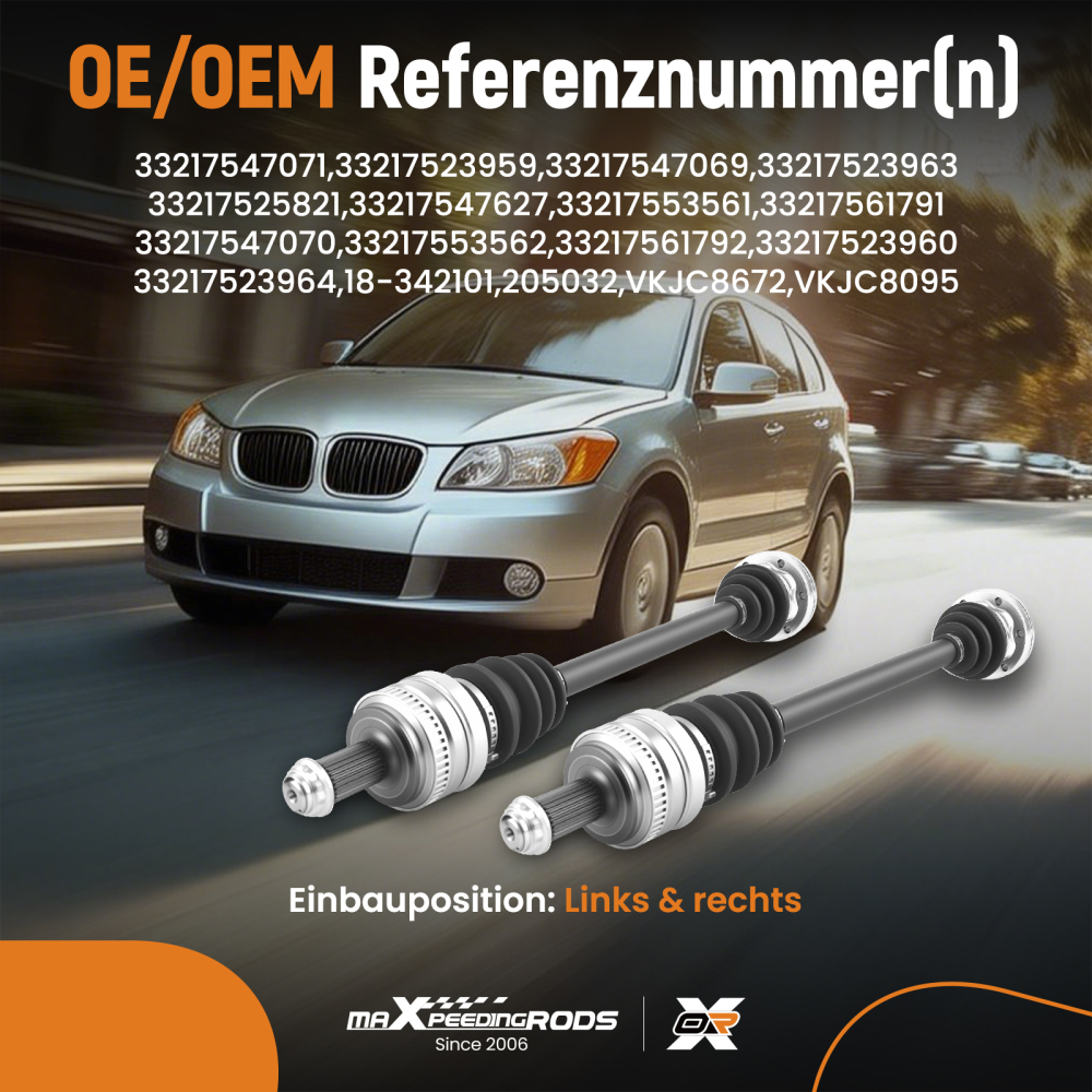 Alberi di Trasmissione Posteriorie Sinistra+Destra For BMWE81/E87 E90/E91