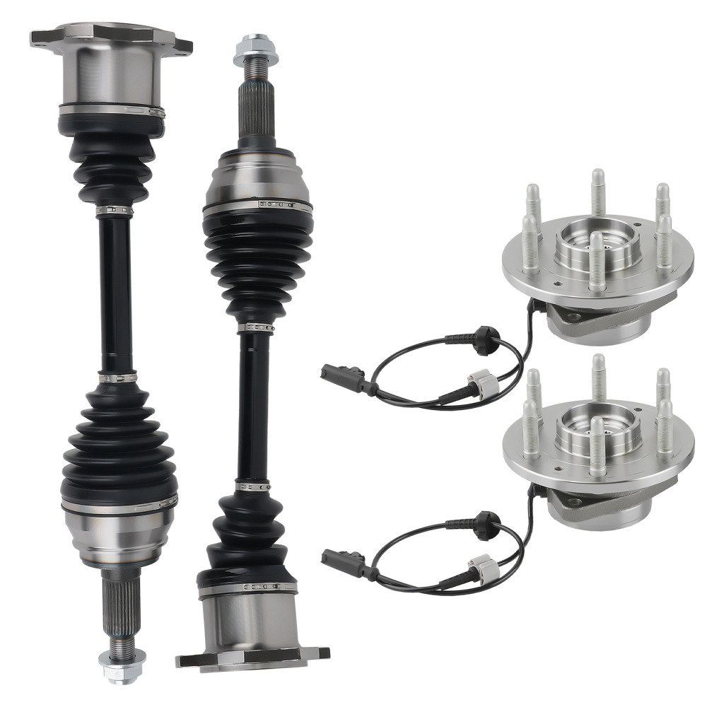 Front CV AxleWheel Hub Bearing Driver+Passenger compatible for Silverado Sierra Escalade