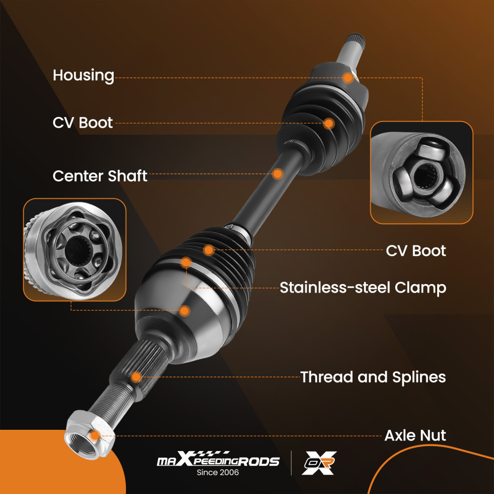 CV Axle Shaft Front LeftRight Set compatible for Chevy Equinox Terrain 2.4L L4 2010-17