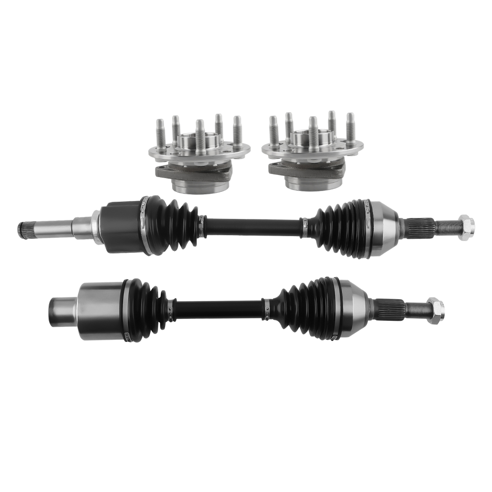CV Axle Shaft Wheel Hub Front LR Set compatible for Chevy Equinox Terrain 2.4L L4 2010-16