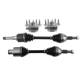 CV Axle Shaft Wheel Hub Front LR Set compatible for Chevy Equinox Terrain 2.4L L4 2010-16