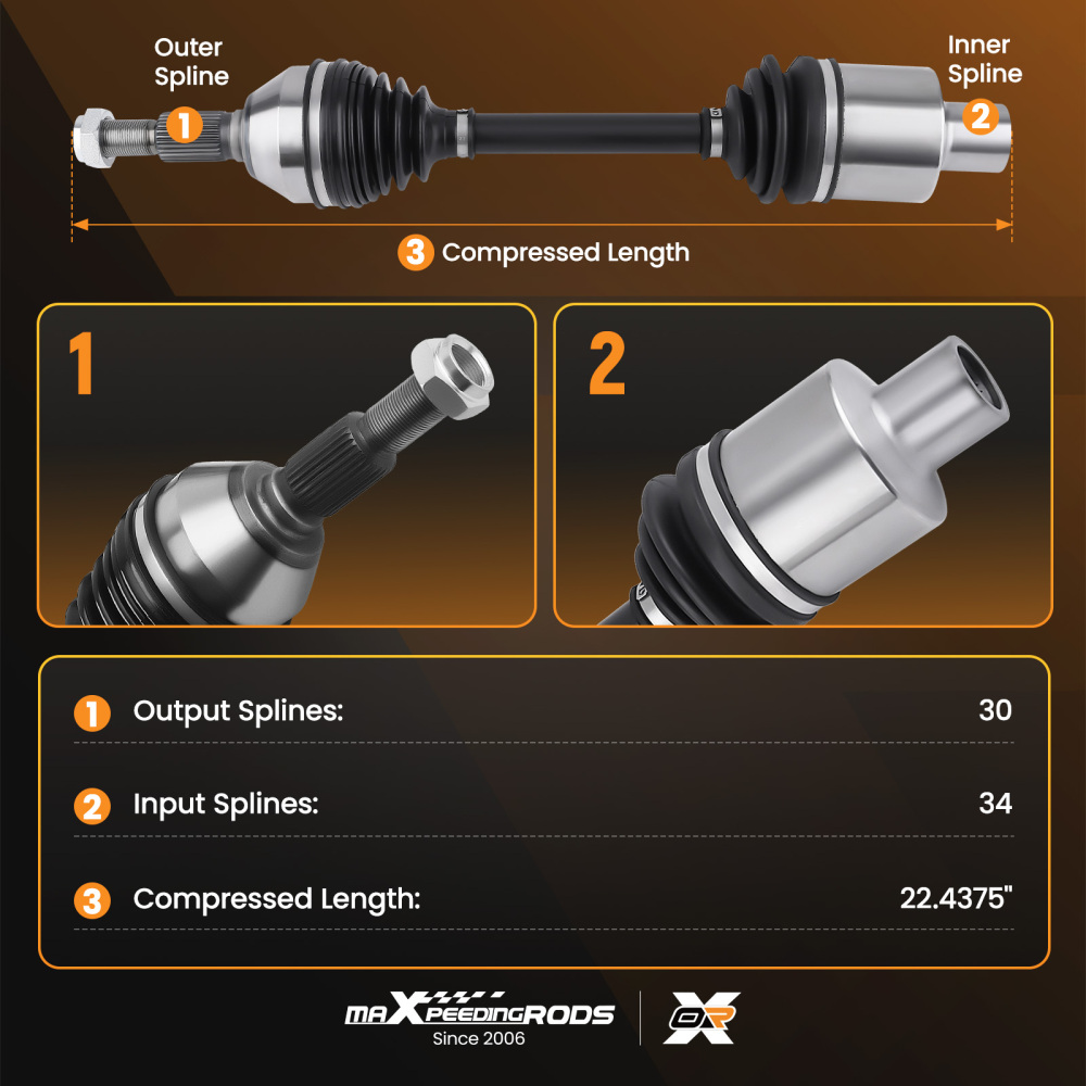 Front CV Axle Shaft Passenger compatible for Chevy Equinox 2010-2016 compatible for GMC Terrain 2010-2016