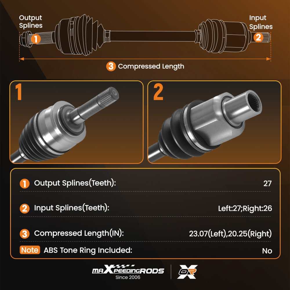 CV Axle Shaft Assembly Set of 2 662147 compatible for Ford Ranger V6 3.0L 1996-2000