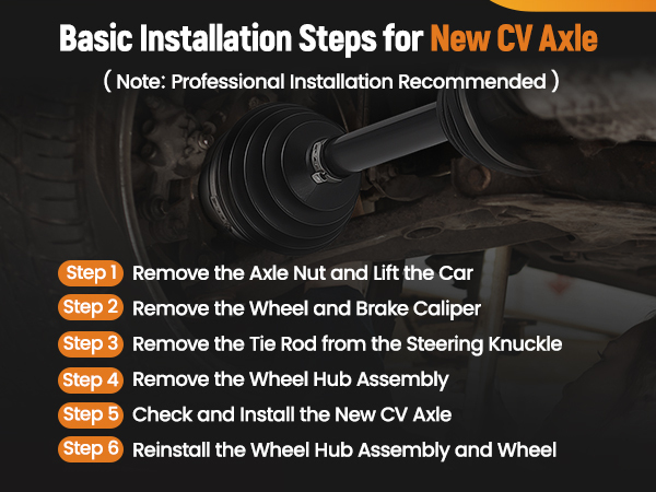 Front Right Side CV Axle Shaft compatible for Ford Flex Taurus X compatible for Lincoln MKS compatible for Mercury Sable