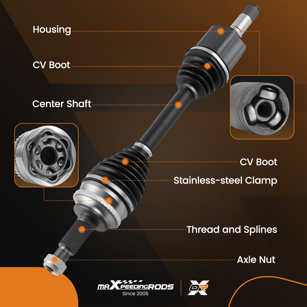 2x Front LeftRight CV Axle Assembly compatible for Ford Edge 07-14 compatible for Lincoln MKX 07-15 compatible for FWD