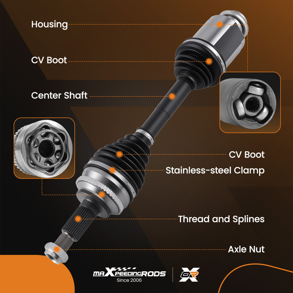 Front Passenger Right CV Axle Assembly compatible for Ford Edge compatible for Lincoln MKX 2007-2015 compatible for FWD