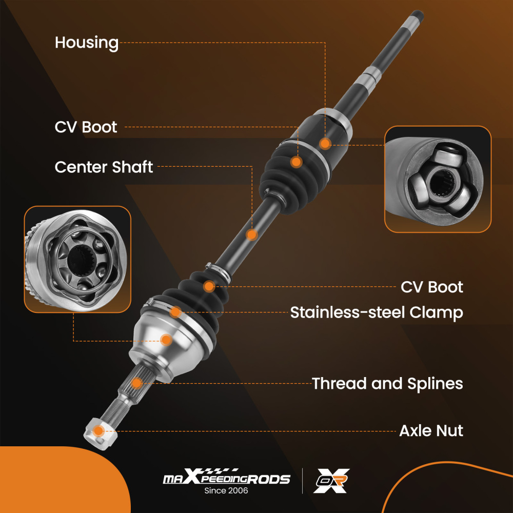 CV Axle Front Passenger Side compatible for Ford Escape 1.5 or 2.0L Engines compatible for FWD 2013-2019