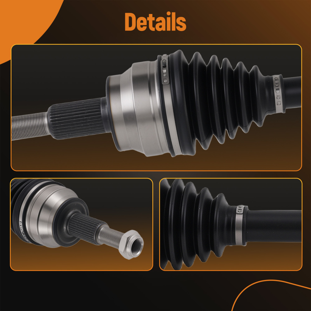 Albero CV Anteriore compatibile per Dodge Ram 1500 V6 V8 4WD 2002-11 66-3404 5072389AA Nero