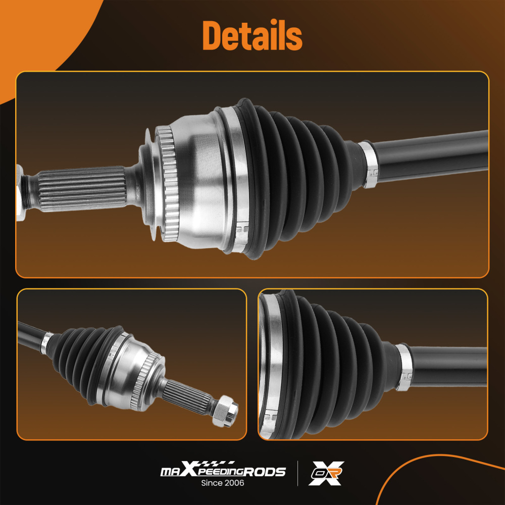 2x Front CV Axle Assembly compatible for Kia for Spectra5 2003-2008 compatible for Hyundai Elantra Tiburon