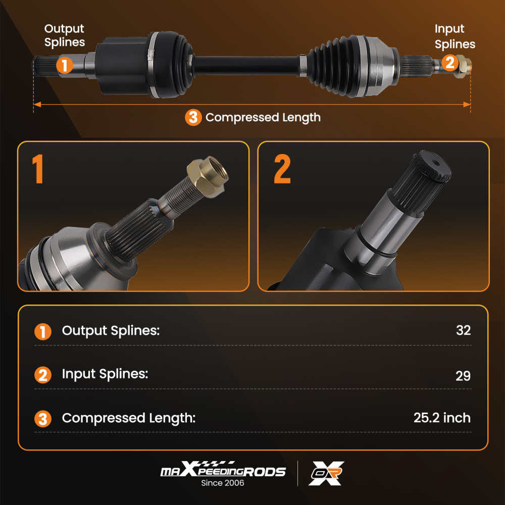 CV Axle Shaft Assembly compatible for Chrysler 200 compatible for Dodge Journey Front Left Driver Side