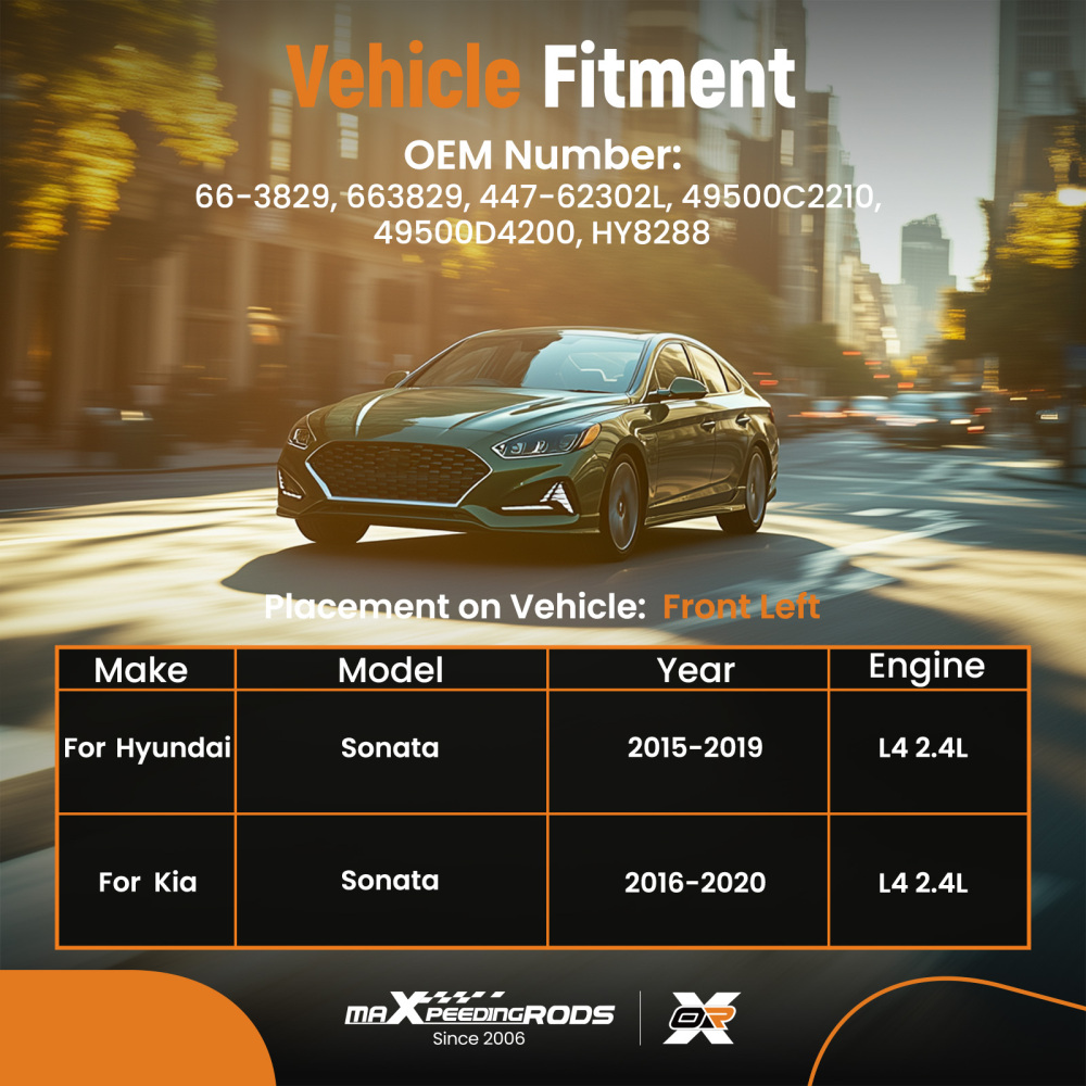 Front Left CV Axle Assembly compatible for Hyundai Sonata 2015-2019 compatible for Kia Optima 16-20 2.4L