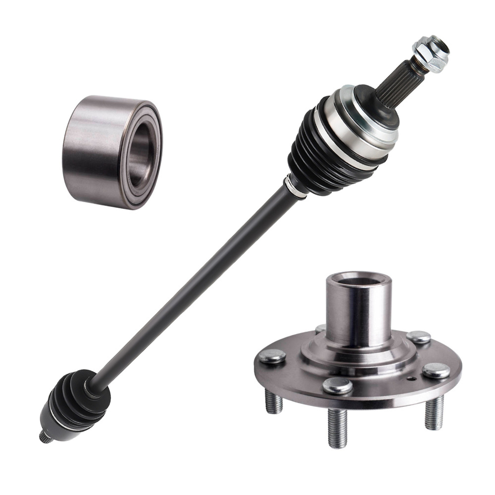 Front CV Axle Shaft+Wheel Hubs Bearings compatible for Honda Civic 1.8L EX DX LX GX 2006-11