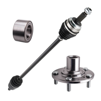 Front CV Axle Shaft+Wheel Hubs Bearings compatible for Honda Civic 1.8L EX DX LX GX 2006-11