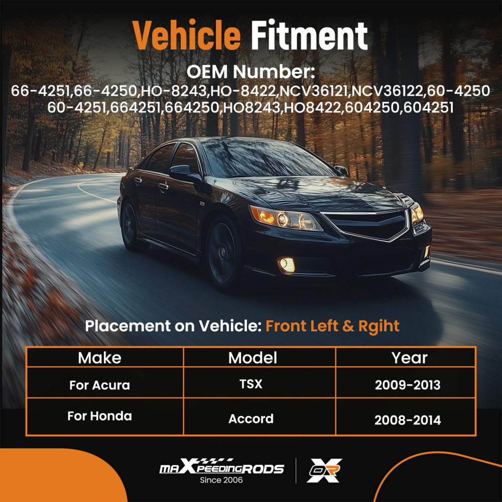 CV Axle Shaft Front LeftRight Set compatible for Honda Accord compatible for FWD 2.4L L4 2008-2012