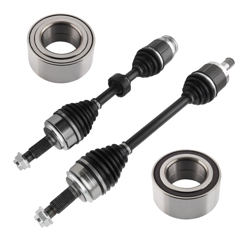 Front LeftRight CV Axle Shaft+Bearings Set compatible for Honda Accord 2.4L 2013-2014