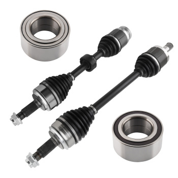 Front LeftRight CV Axle Shaft+Bearings Set compatible for Honda Accord 2.4L 2013-2014
