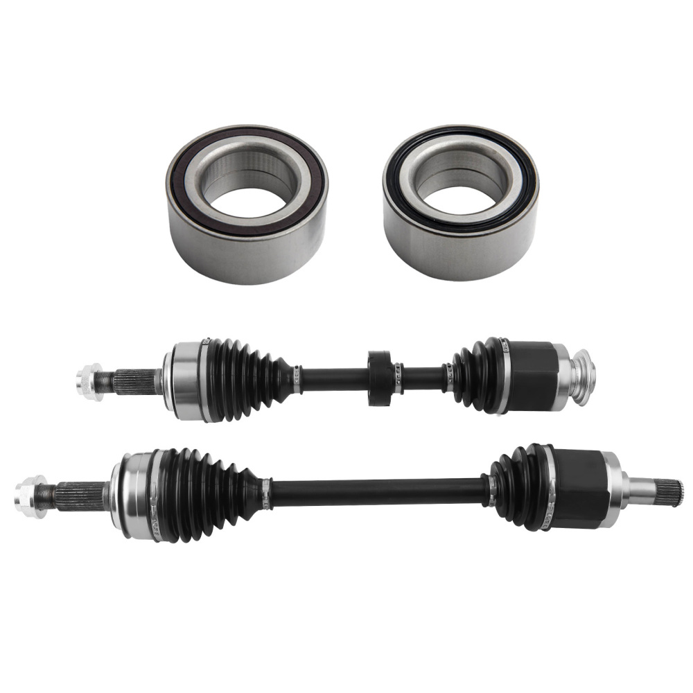 Front CV Axle Shaft+Bearings Set compatible for Honda Accord 2008-12 compatible for Acura TSX 2009-13 2.4L