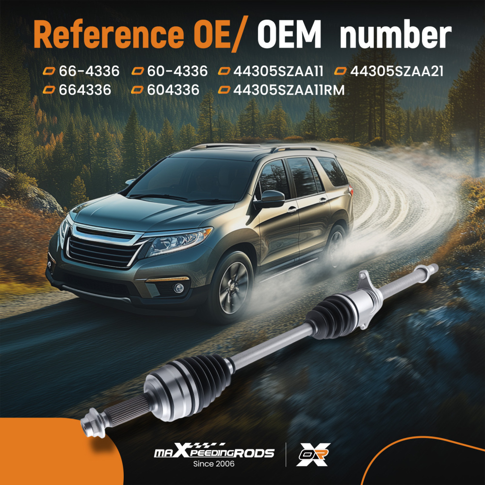 Front Right compatible for Honda Pilot 2012-2015 V6 3.5L CV Axle Shaft Passenger Side