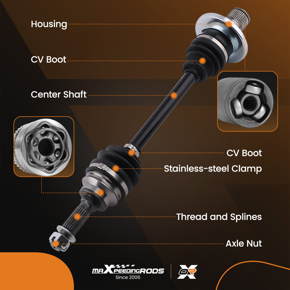 CV Axle Shaft Rear Left/Right compatible for Suzuki King Quad 450 500 700 750