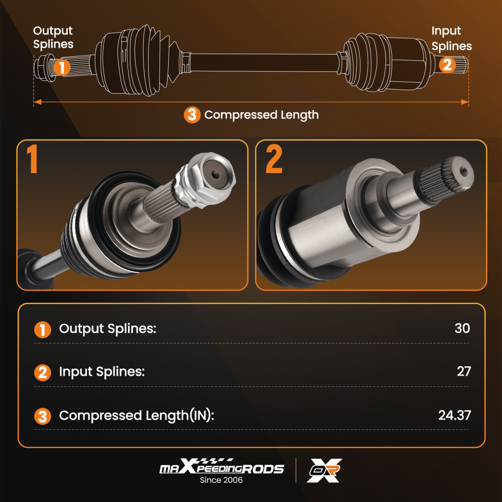 Front Pair CV Axle Assembly compatible for Toyota Tacoma 1995-2004 compatible for 4Runner 1996-2002 4WD