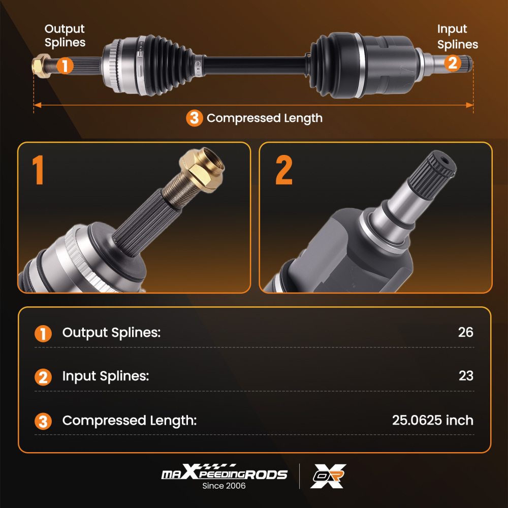 Front Driver CV Axle Joint Shaft compatible for Toyota Corolla Auto Trans 2003-2008