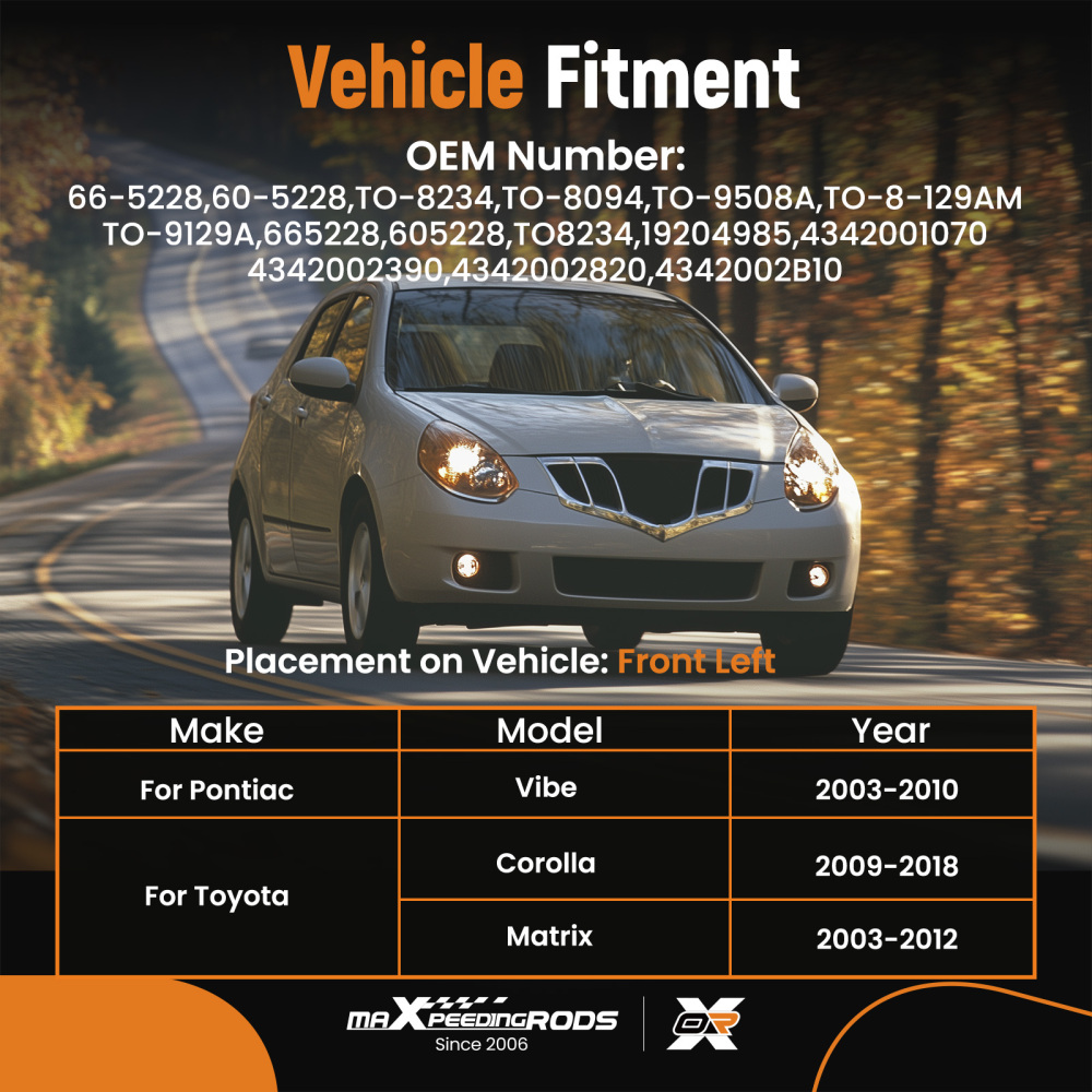 CV Half Shaft Axle Front Driver Side compatible for Toyota Corolla Matrix Vibe 1.8L Engine