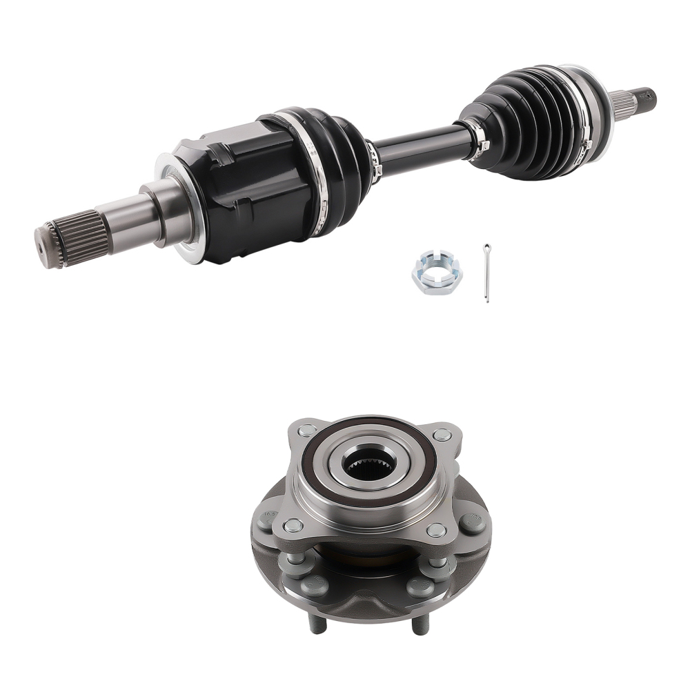 CV Joint Axle Shaft+Wheel Hub Bearing Kit compatible for Lexus GX470 4.7L Front L/R 03-09