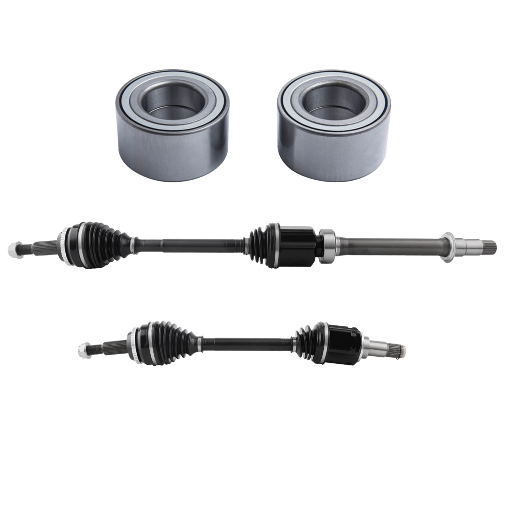 Front CV Axle Shaft+Bearing Set compatible for Toyota Sienna 3.3L 3.5L V6 2004-2009 2010